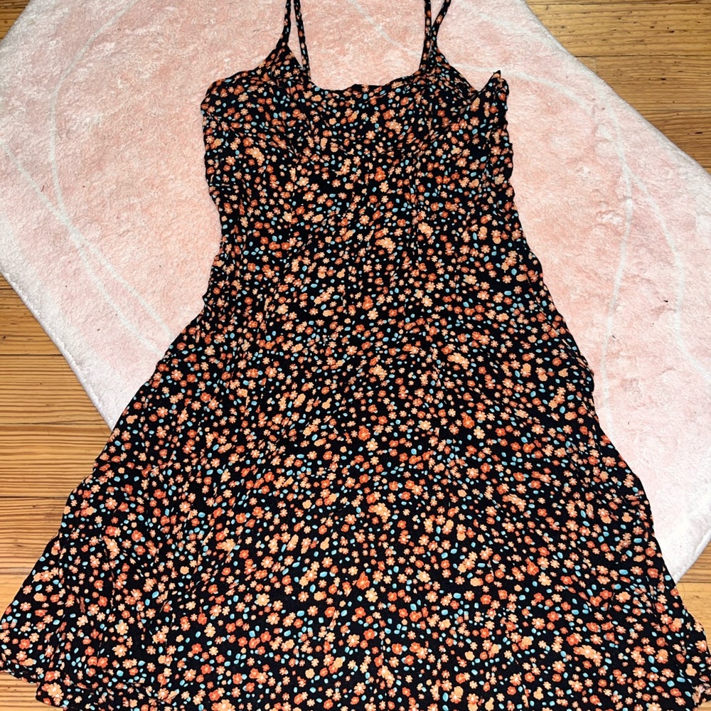 Forever 21 Black and White Smocked Mini Sundress